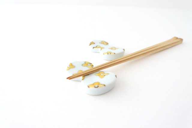 Chopstick rest floret yellow Imari gourd porcelain Arita ware