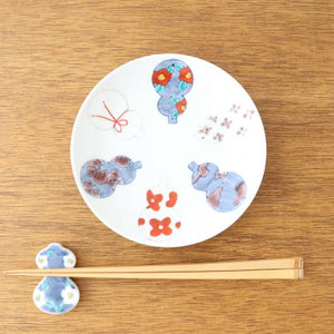 Chopstick Rest White Camellia Imari Groud | Hashioki Arita Ware