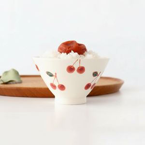 Rice Bowl Cherries Porcelain | Hasami Ware