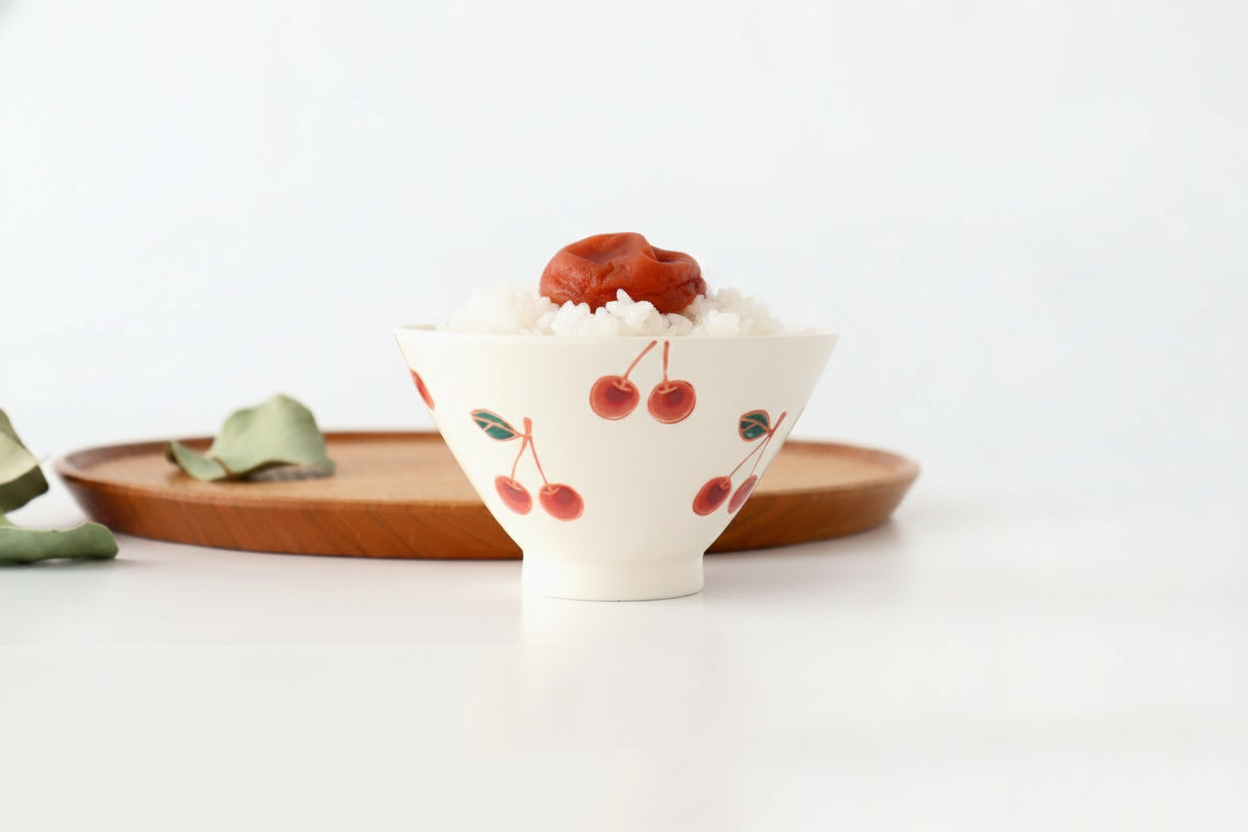 Rice Bowl Cherries Porcelain | Hasami Ware