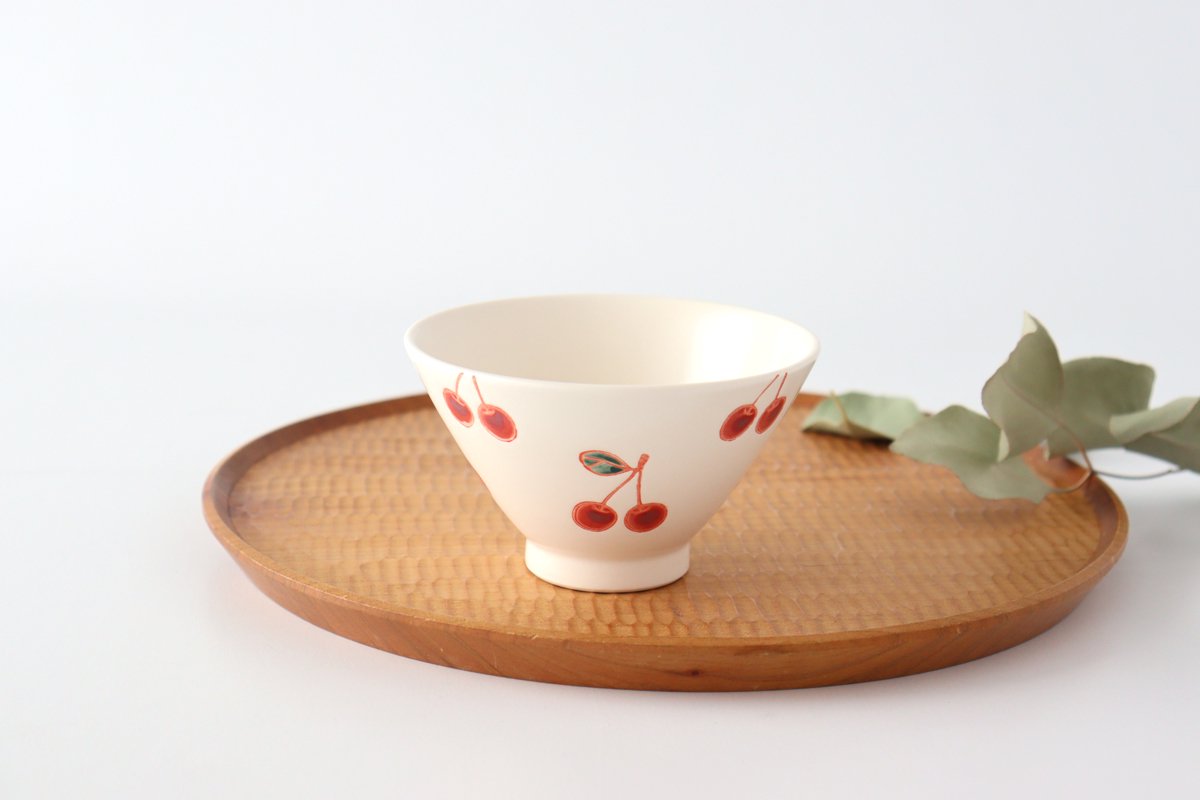 Rice bowl Cherries Porcelain fruits Hasami ware