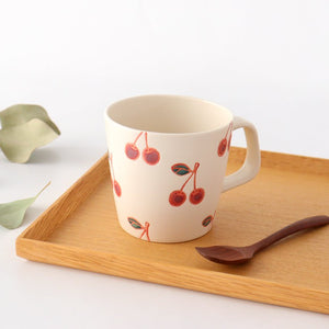 mug cherry porcelain fruits Hasami ware