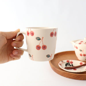 mug cherry porcelain fruits Hasami ware