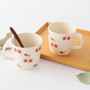 mug cherry porcelain fruits Hasami ware