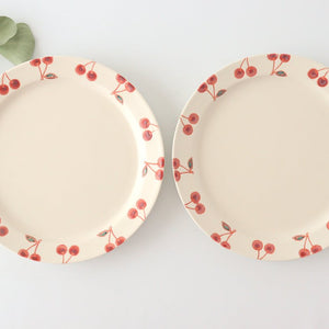 Plate L cherry porcelain fruits Hasami ware