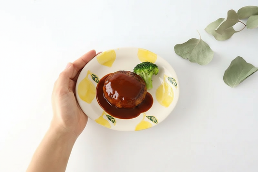 Oval Plate Lemon | Hasami Ware