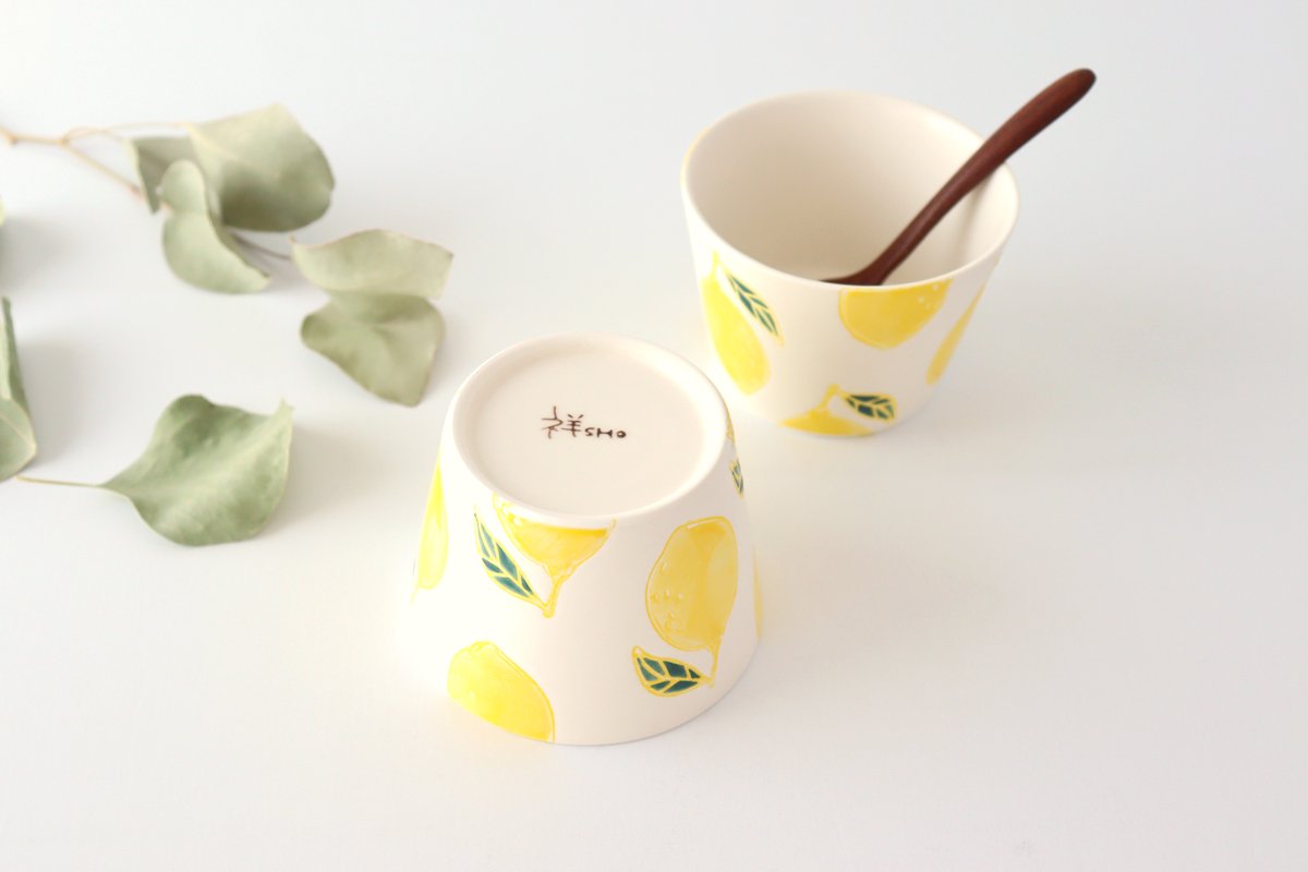 Multi cup lemon porcelain fruits Hasami ware