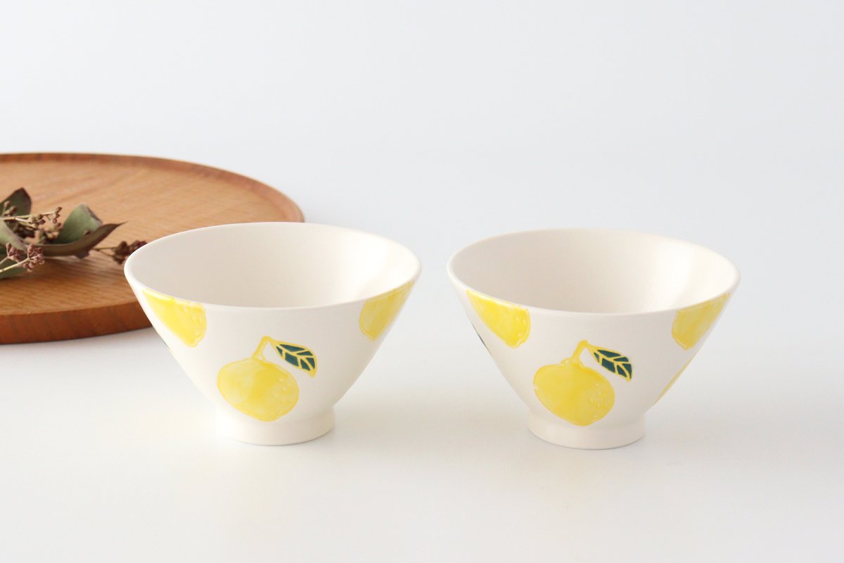 Rice Bowl Lemon Porcelain | Hasami Ware