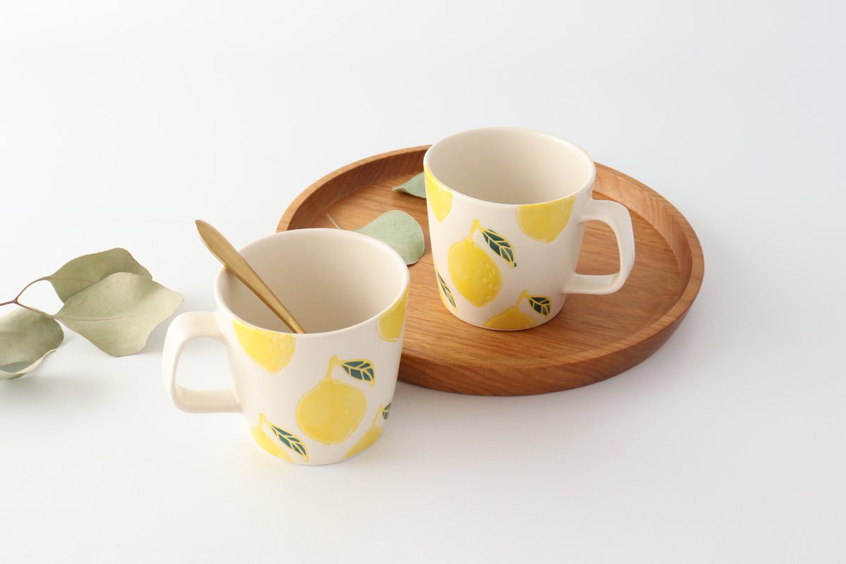 mug lemon porcelain fruits Hasami ware