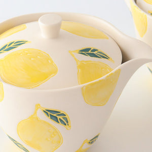 pot lemon porcelain fruits Hasami ware