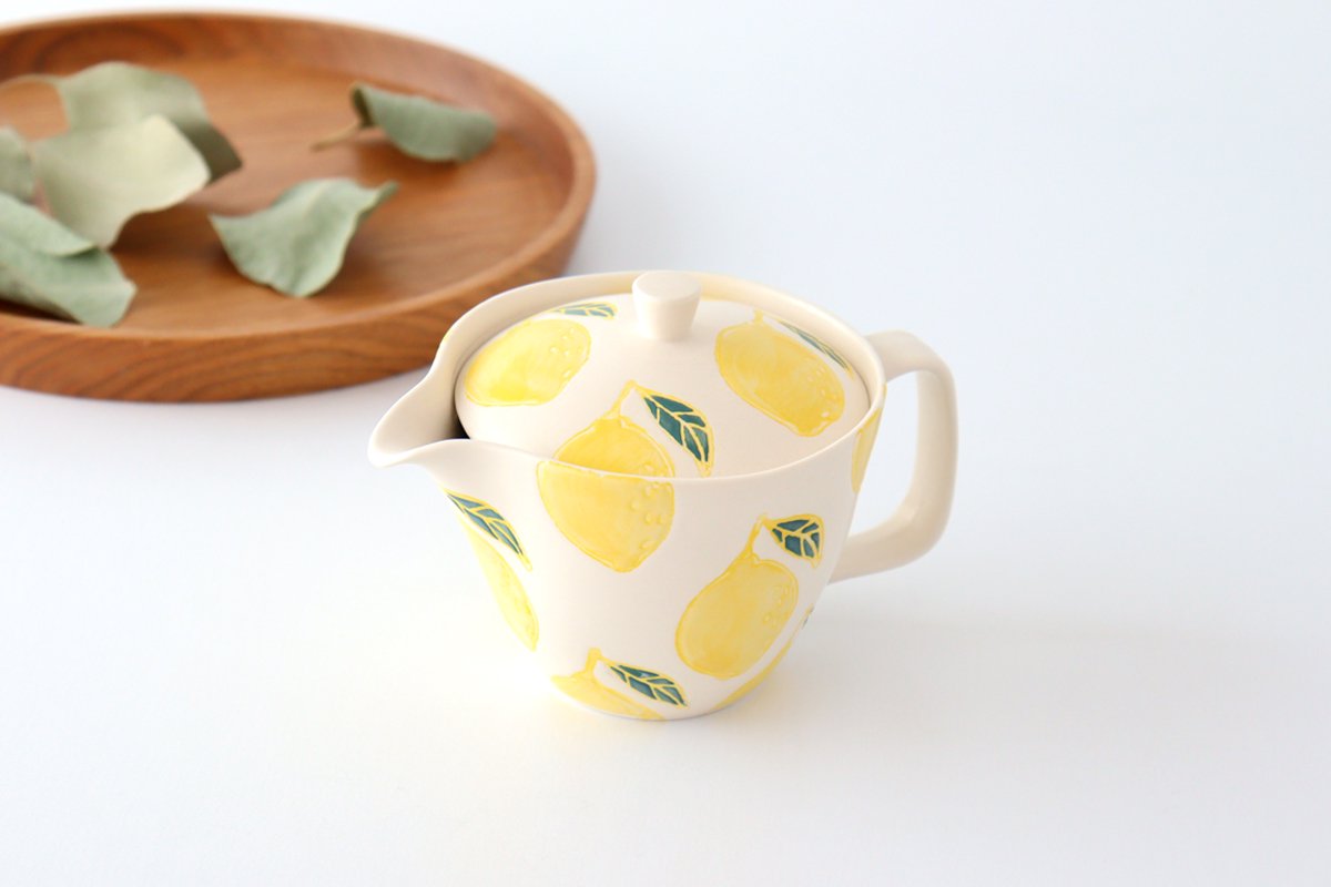 pot lemon porcelain fruits Hasami ware