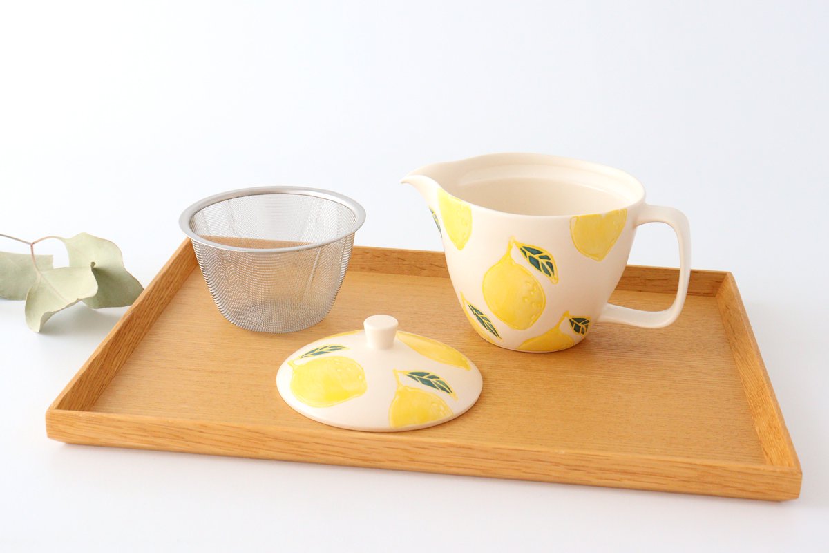 pot lemon porcelain fruits Hasami ware