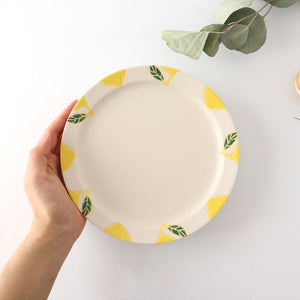 Plate M lemon porcelain fruits Hasami ware