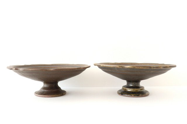 Furitani Seitosho Compote Footed Plate Rust L