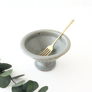 Gray glaze compote design cup pottery Furuya Seisho