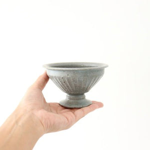 Gray glaze compote design cup pottery Furuya Seisho