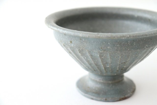 Gray glaze compote design cup pottery Furuya Seisho