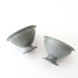 Gray glaze compote design cup pottery Furuya Seisho