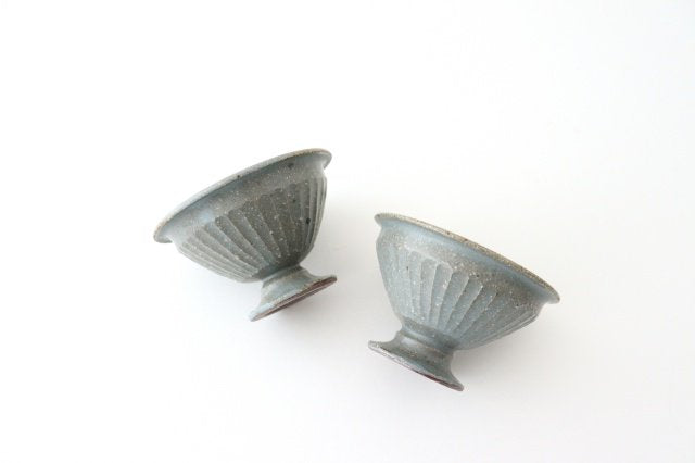 Gray glaze compote design cup pottery Furuya Seisho