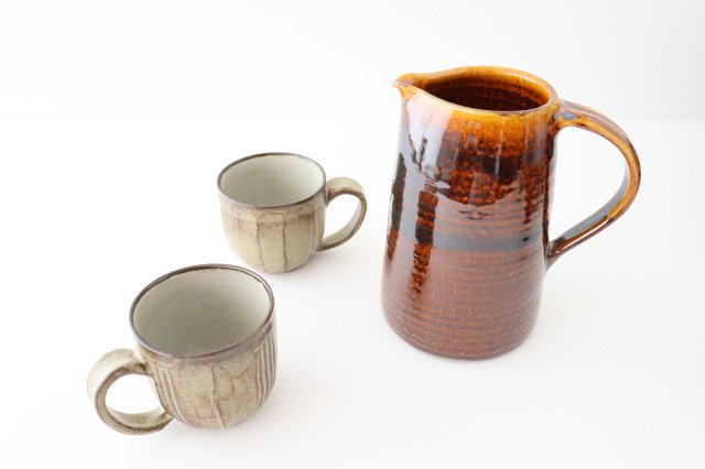 Candy glaze pitcher large pottery Furuya Seisho