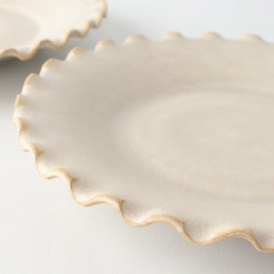 Cake Plate 18cm/7.1in VENT White Porcelain Mino Ware