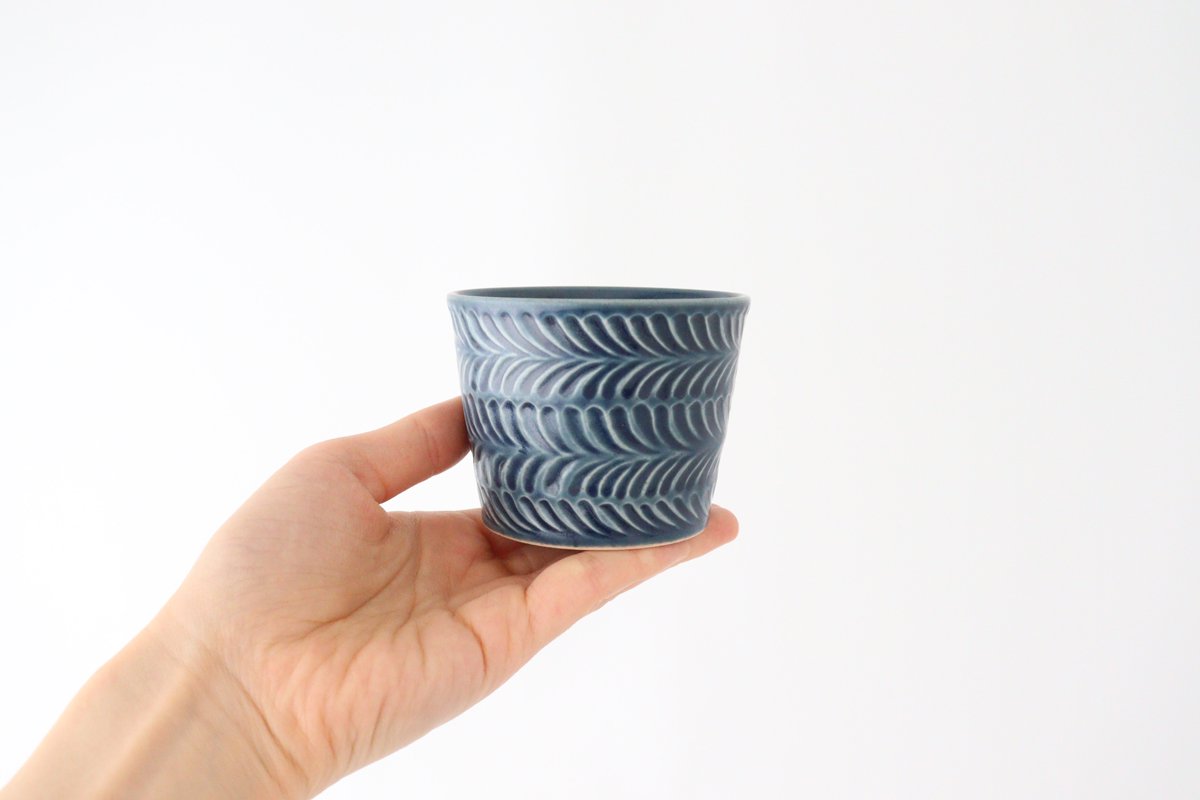 Cup denim pottery rosemary Hasami ware