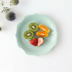 aoi Flower-shaped Plate Green| Mino Ware