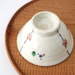 Minami Kiln Rice Bowl Red Pattern | Mino Ware