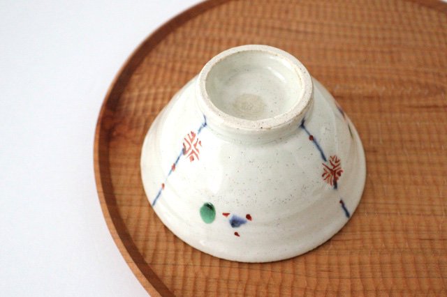 Minami Kiln Rice Bowl Red Pattern | Mino Ware