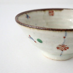 Minami Kiln Rice Bowl Red Pattern | Mino Ware