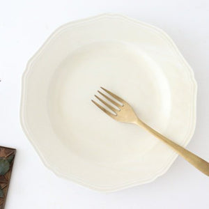 [Uchiru special order] Linker plate M Yuzuhada Shino porcelain calme Hasami ware