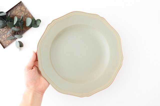 [Uchiru special order] Linker plate M matte porcelain calme Hasami ware