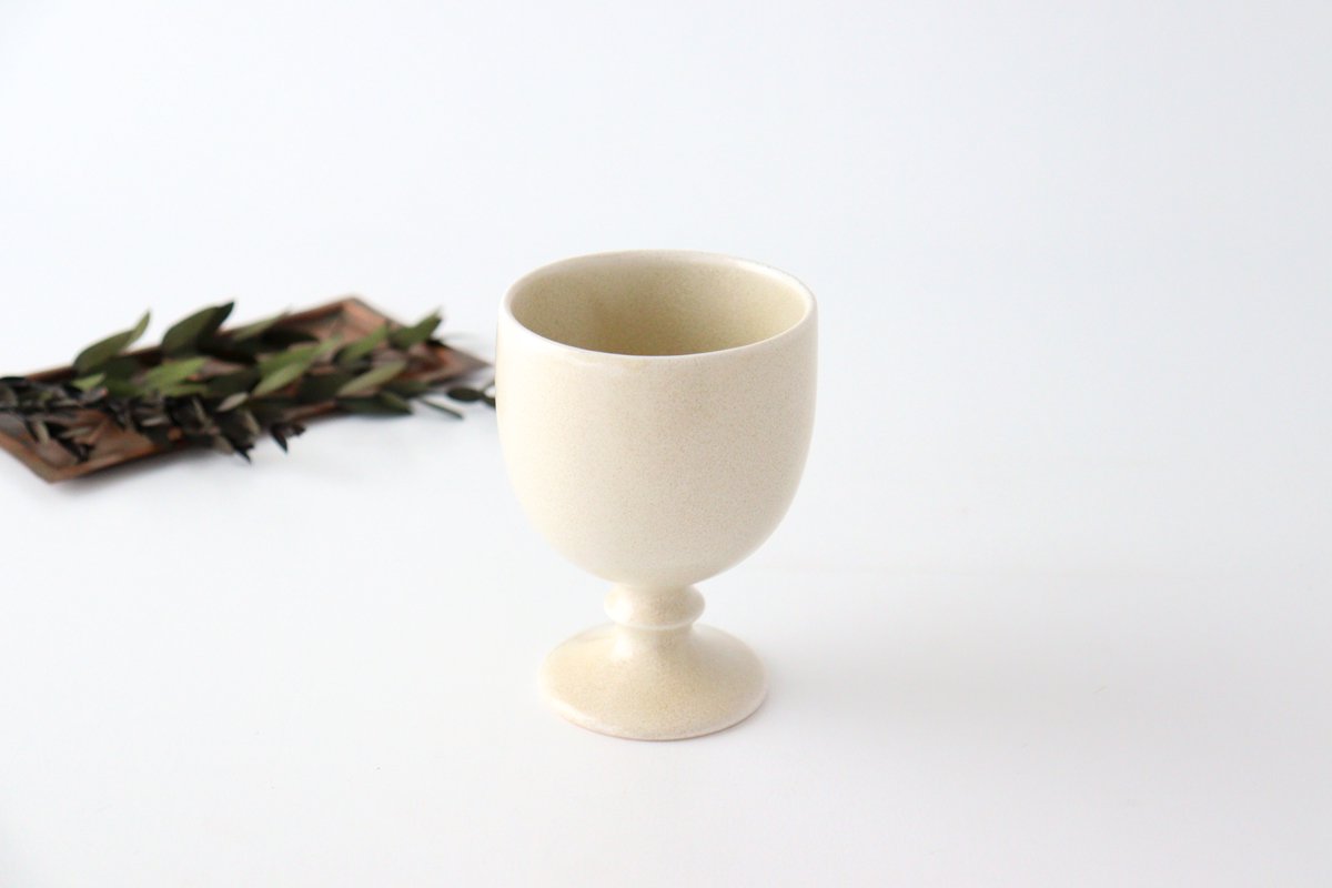 [Uchiru special order] Wine cup Yuzuhada Shino porcelain calme Hasami ware