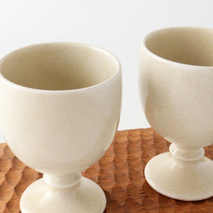 [Uchiru special order] Wine cup Yuzuhada Shino porcelain calme Hasami ware