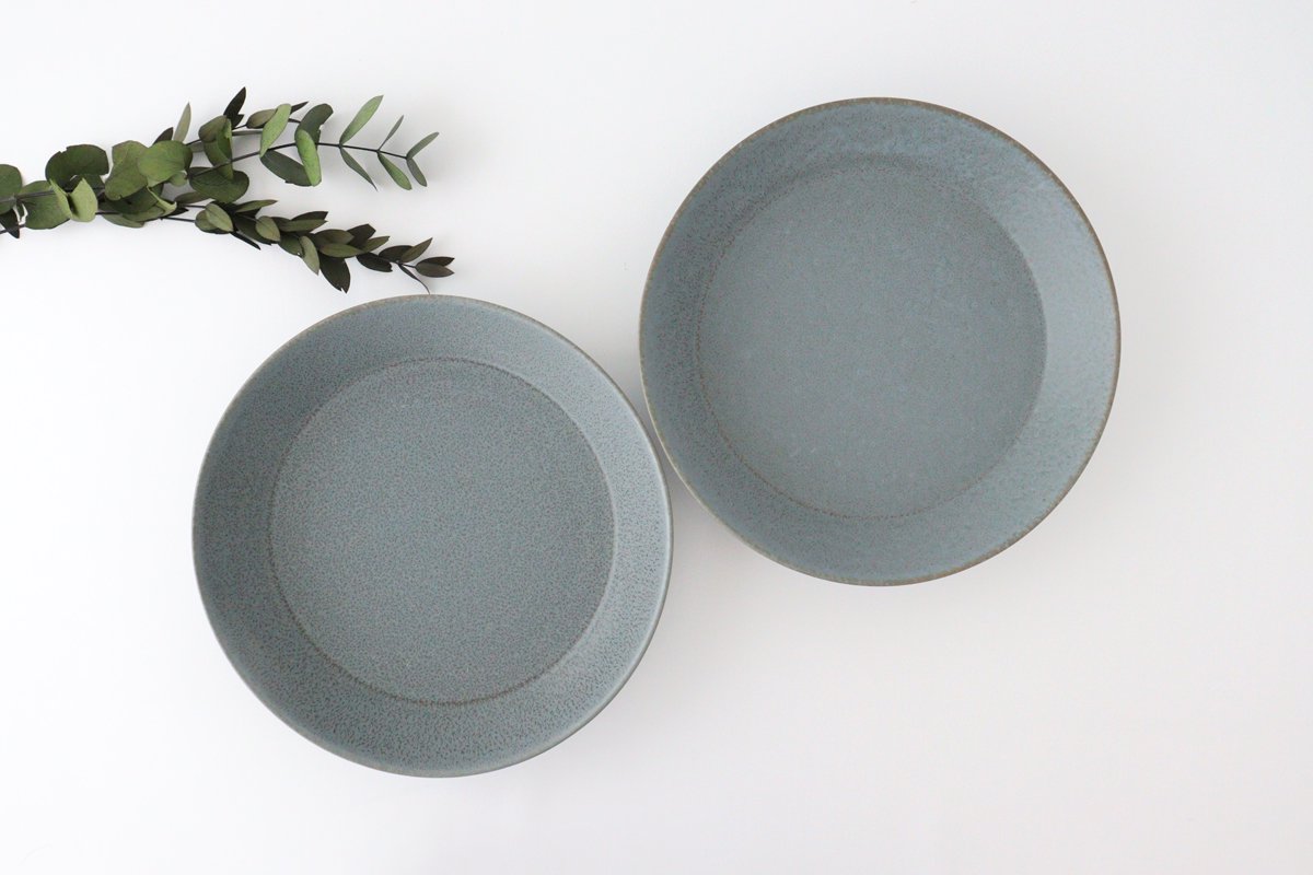 Plate Bowl L Dark Gray Porcelain Cuole Mino Ware