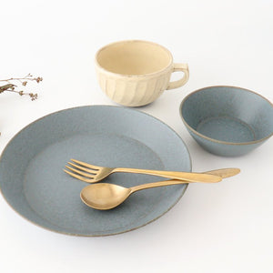Plate Bowl L Dark Gray Porcelain Cuole Mino Ware