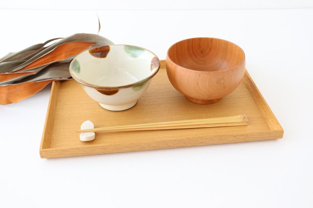 Toshin Kiln Rice Bowl Brown&Green Dot | Tsuboya Ware  Yachimun