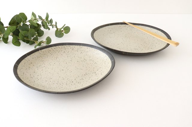 Curry plate striped pottery Shigaraki ware