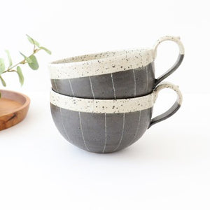 Soup Cup Stripe White | Shigaraki Ware