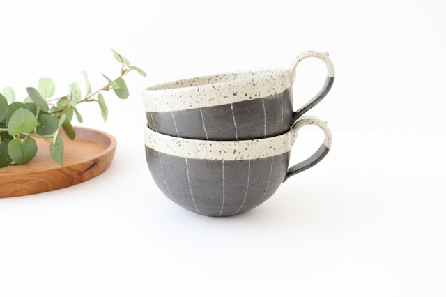 Soup Cup Stripe White | Shigaraki Ware