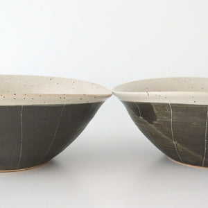 Deep Bowl Striped Black  | Ramen Bowl Shigaraki ware