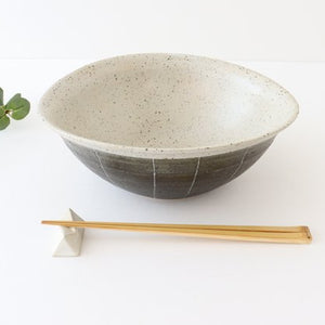 Deep Bowl Striped Black  | Ramen Bowl Shigaraki ware