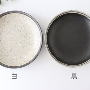 Deep plate 24cm white ceramic Shigaraki ware