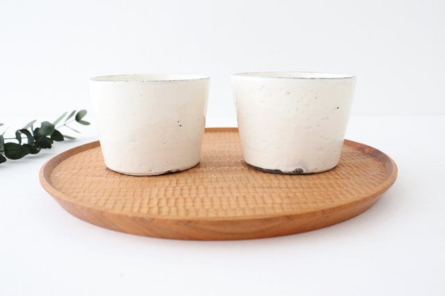 Multi-cup cracked powder pottery Shigaraki ware