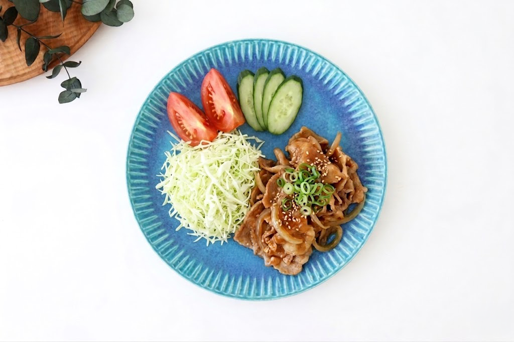 Round Plate Turquoise 25㎝/9.8in | Shigaraki Ware