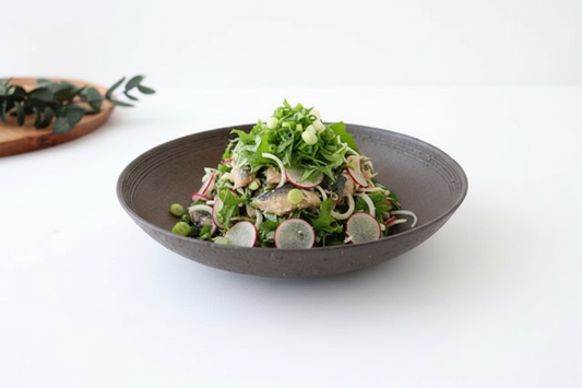 Round Deep Plate Iron Rust | Shigaraki Ware