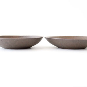 Japanese plate Iron rust comb pottery Shigaraki ware