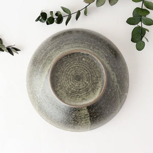 Large Bowl Gray-lined | Serving Bowl Shigaraki Ware