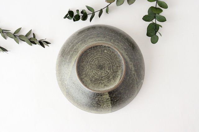 Large Bowl Gray-lined | Serving Bowl Shigaraki Ware