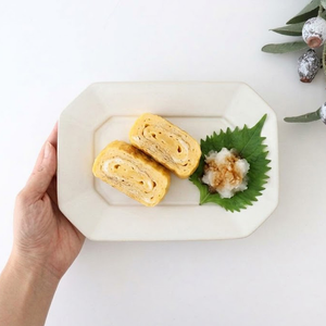 Kosen Kiln Octogonal Plate White M | Banko Ware